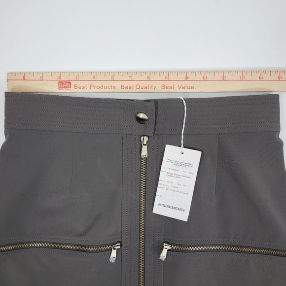 NEW WORTH Beluga Techno Twill Skin Peekaboo Skirt Women's Sz 6 Animal Print $198 - Picture 8 of 11